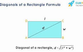 Image result for Rectangle Diagonal Formula