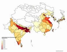 Image result for Population Density Map of South Asia