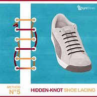 Image result for Hidden Knot Shoe Lacing