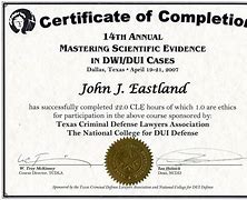 Image result for DUI Certificate of Completion
