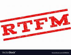 Image result for Rtfm Sign