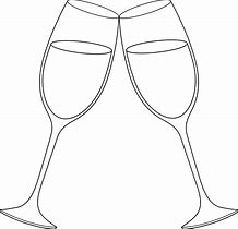 Image result for Champagne Flutes Clip Art Black and White