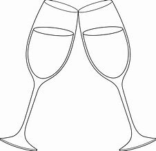 Image result for Champagne Glass with Bubbles Clip Art Black and White