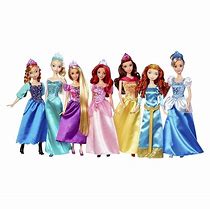 Image result for Disney Princess 7 Dolls