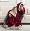 Image result for Oversized Sherpa Hoodie Blanket Family Wearing It