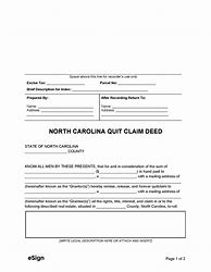 Image result for North Carolina Quit Claim Deed Form