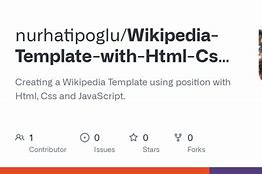 Image result for Wikipedia HTML Template