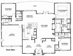 Image result for Large One Story House Floor Plans
