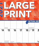 Image result for Big Print Printable Calendars