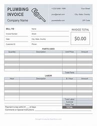 Image result for Plumbing Invoice Templete