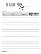 Image result for 4th Grade Reading Log Printable Up to Friday