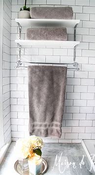 Image result for Ideas for Bathroom Towel Storage