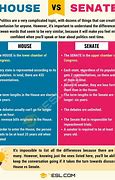 Image result for House and Senate Differences Chart