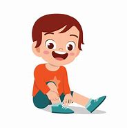 Image result for Boy Tying Laces Cartoon Image