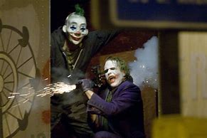 Image result for Heath Ledger Joker On Set