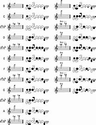 Image result for Flute Fingering Chart Low Notes