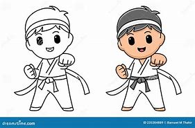 Image result for Karate Boy Punching Coloring Pages