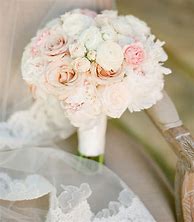 Image result for Pink and White Rose Bridal Bouquet