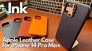 Image result for Black Apple Leather Case iPhone 14 ProMax