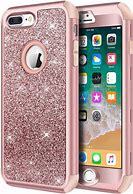 Image result for Rose Gold Glitter with Mirror iPhone 8 Plus Case