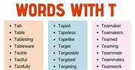 Image result for Words That Start with T