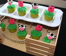 Image result for Farm Baby Shower Cupcakes