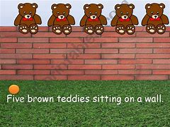 Image result for Counting Songs 1 Five Brown Teddies
