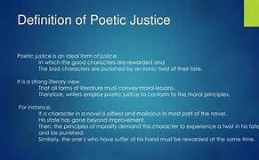 Image result for Poetic Justice Examples