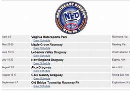 Image result for NHRA Drag Racing Schedule