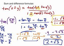Image result for Sum and Difference Formulas for Tangent