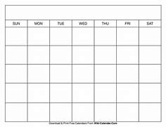 Image result for Blank Calendar to Print Free