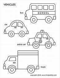 Image result for Preschool Vehicle Printables