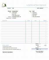 Image result for Free Landscaping Invoice Template