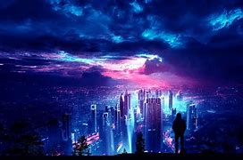 Image result for Night Sky City Wallpaper