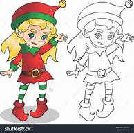 Image result for Cartoon Female Christmas Elf