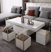Image result for Modern White Coffee Table with Storage
