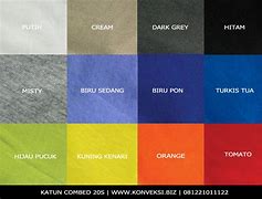 Image result for Katalog Warna Kaos