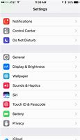 Image result for iPhone 7 Settings Screen