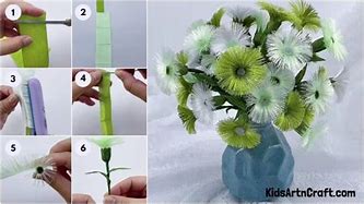 Image result for Ribbon Flowers Craft