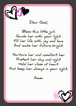 Image result for Free Printable Baby Girl Poems