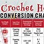 Image result for Crochet Hook Size Chart Comparison