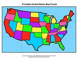 Image result for Printable US Map Puzzle