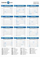 Image result for 2016 Calendar Printable One Page