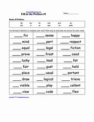Image result for Prefix Un Words Worksheets