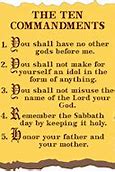 Image result for The Ten Commandments Text
