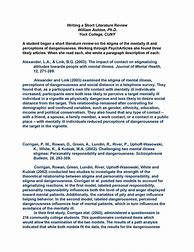 Image result for Literature Review Template