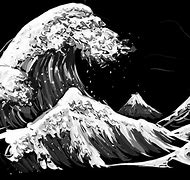 Image result for Black and White Wave Design