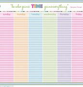 Image result for Pretty Schedule Template