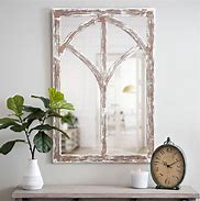 Image result for Whitewash Arched Wood Wall Mirror
