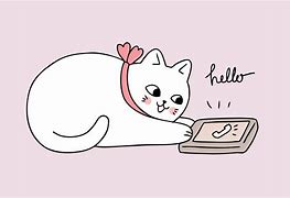 Image result for Cartoon Cat Cute Phone